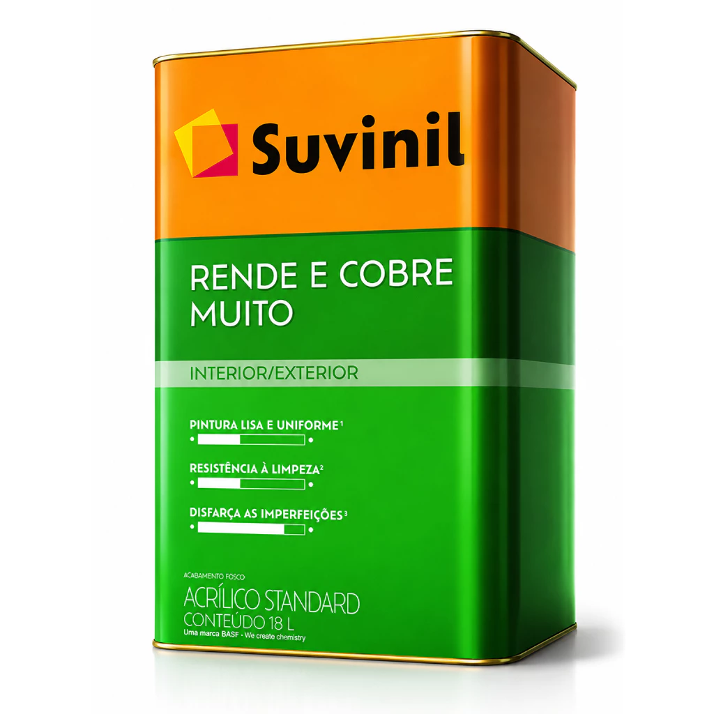 Tinta Rende & Cobre Muito Cores Básicas 18L Suvinil - Branco Neve
