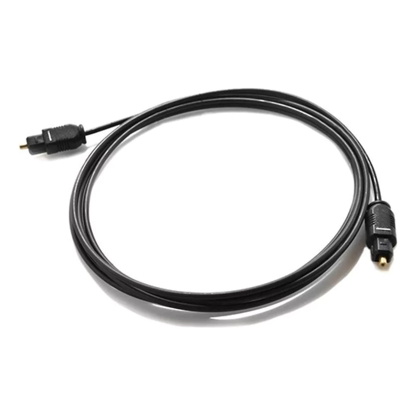 Cabo Óptico Digital Toslink Macho para Macho - Conector Banhado a Ouro para Home Theater, Sound Bar Blu-ray e DVD Player