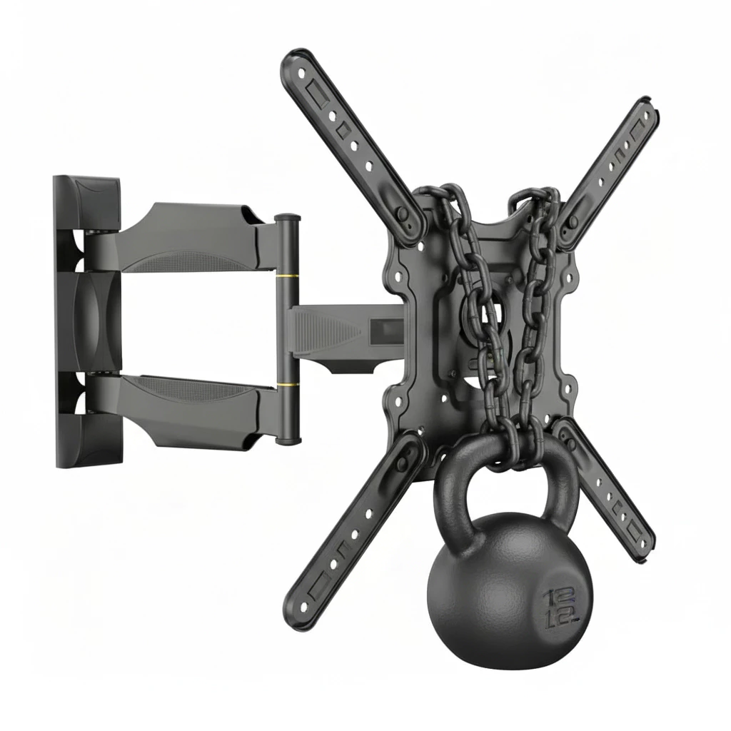 Suporte para TV Articulado Slim Universal 32 a 60 Polegadas com Giro 360°, Inclinável, Braço Longo e Instalação Fácil