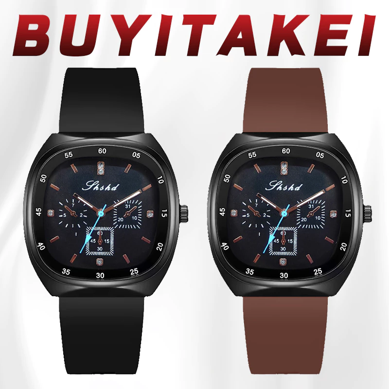 Compre 1 E Ganhe 1 Relógio De Quartzo Com Pulseira De Silicone Fashion Grátis Unissex Presente De Natal Ideal